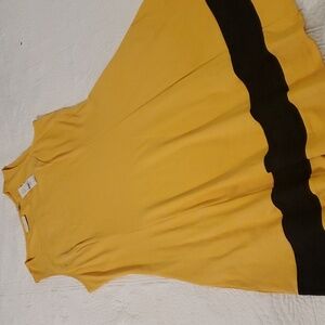 NY&C  Women's Sleeveless flare Dress Gold Size Large